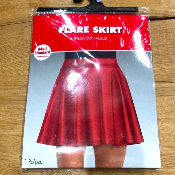 NEW Party City Red Flare Skirt Costume - Picture 3 of 11